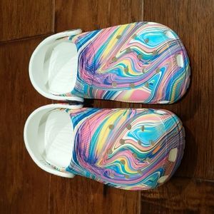 Tie-dye Crocs